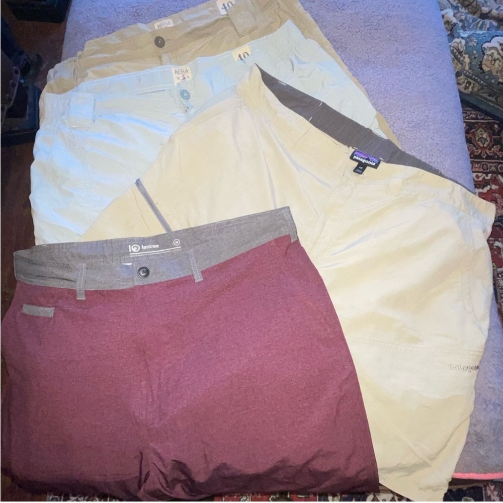 Lot of Men's Shorts Patagonia, Red Head, Tentree XXL, 40 and 38